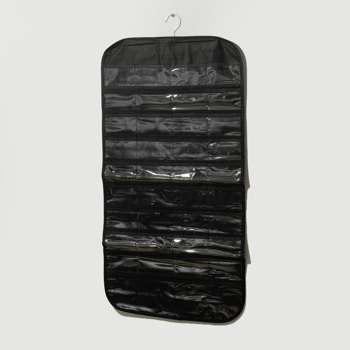 Органайзер для хранения украшений скручивающийся «Портативный», цвет чёрный - фото 1901753625