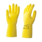 Перчатки латексные многоразовые желтые, размер L - Фото 5