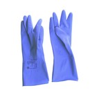 Перчатки латексные многоразовые синие, размер XL - Фото 3