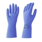 Перчатки латексные многоразовые синие, размер XL - Фото 5