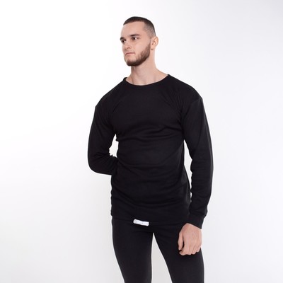 Термобелье мужское (джемпер, кальсоны) НАЧЁС, цвет чёрный, размер 52-54