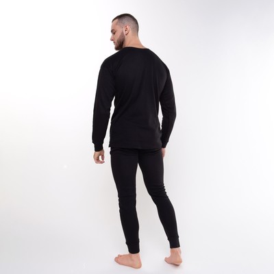Термобелье мужское (джемпер, кальсоны) НАЧЁС, цвет чёрный, размер 52-54