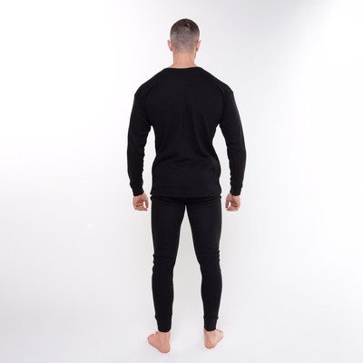 Термобелье мужское (джемпер, кальсоны) НАЧЁС, цвет чёрный, размер 52-54
