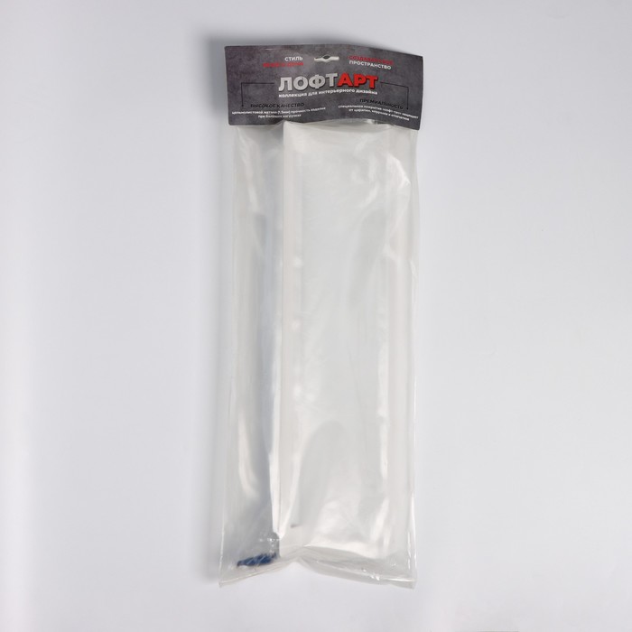 Полка с вешалкой для полотенец «Лофт Арт», 50×10 см, цвет белый - фото 1897332527