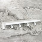 Полка с крючками «Лофт Арт», 35×10×6,5 см, цвет белый - фото 25273227