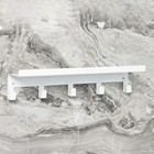 Полка с крючками «Лофт Арт», 35×10×6,5 см, цвет белый - фото 25273228