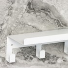 Полка с крючками «Лофт Арт», 35×10×6,5 см, цвет белый - фото 25273230