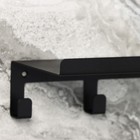 Полка с крючками «Лофт Арт», 35×10×6,5 см, цвет чёрный - Фото 4