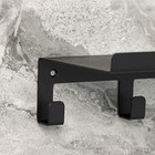 Полка с крючками «Лофт Арт», 35×10×6,5 см, цвет чёрный - Фото 5