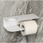Держатель для туалетной бумаги «Лофт Арт», 23×10 см, с полочкой, цвет белый - Фото 2