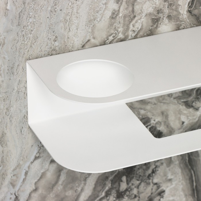 Держатель для туалетной бумаги «Лофт Арт», 23×10 см, с полочкой, цвет белый - фото 1900281902