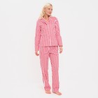 Пижама женская (рубашка, брюки) KAFTAN «Полоска», размер 40-42 - Фото 4