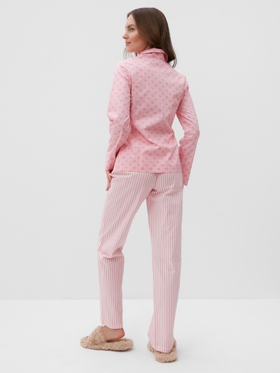 Пижама женская (рубашка, брюки) KAFTAN «Сердца», размер 44-46