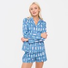 Пижама женская (рубашка и шорты) KAFTAN "Стрелы" р. 40-42 - фото 24624012