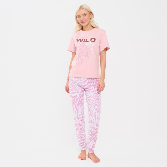 Пижама женская (футболка и брюки) KAFTAN "Beauty" р. 44-46 - Фото 1
