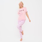 Пижама женская (футболка и брюки) KAFTAN "Beauty" р. 44-46 - Фото 5