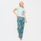 Пижама женская (футболка и брюки) KAFTAN "Tropical fantasy" р. 48-50 - фото 321373250