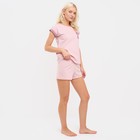 Пижама женская (футболка и шорты) KAFTAN "Pink" р. 52-54 - фото 809173569