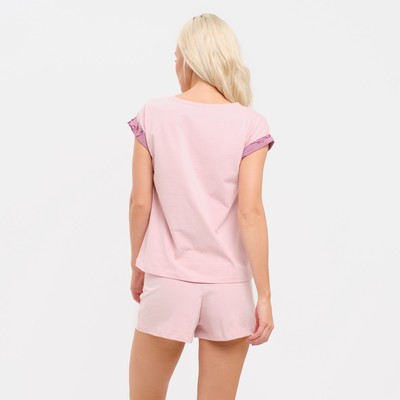 Пижама женская (футболка, шорты) KAFTAN Pink, размер 52-54