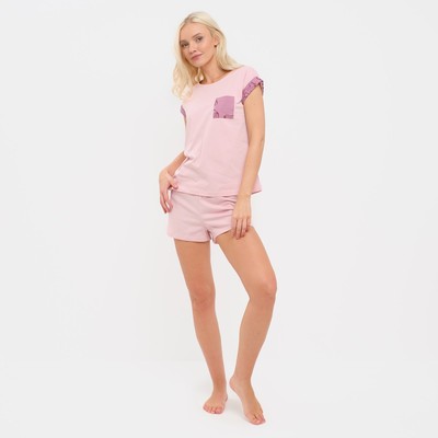 Пижама женская (футболка, шорты) KAFTAN Pink, размер 52-54