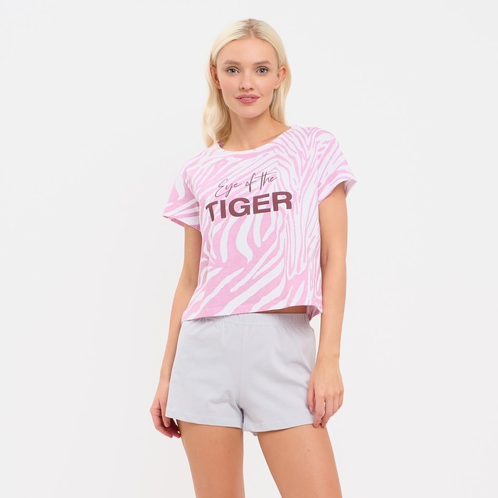 Пижама женская (футболка и шорты) KAFTAN "Tiger" р. 48-50 - Фото 1