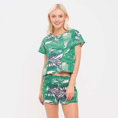 Пижама женская (футболка, шорты) KAFTAN Tropic, размер 40-42