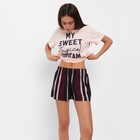 Пижама женская (футболка, шорты) KAFTAN Tropical dream, размер 48-50 - фото 54740876