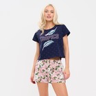 Пижама женская (футболка и шорты) KAFTAN "Tropics" р. 40-42 - фото 1673559