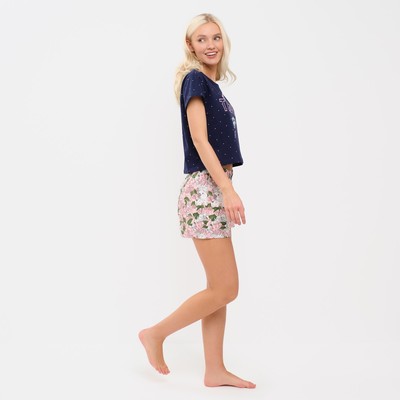 Пижама женская (футболка, шорты) KAFTAN Tropics, размер 44-46