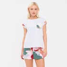 Пижама женская (футболка и шорты) KAFTAN "Цветы" р. 40-42 - фото 17701099