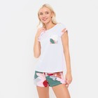 Пижама женская (футболка и шорты) KAFTAN "Цветы" р. 44-46 - фото 49429335