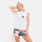 Пижама женская (футболка и шорты) KAFTAN "Цветы" р. 44-46 - фото 49429337