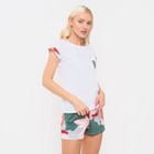 Пижама женская (футболка и шорты) KAFTAN "Цветы" р. 48-50 - фото 24412364