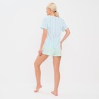 Пижама женская (футболка и шорты) KAFTAN "Ice mint" р. 44-46 9418553 - фото 16393357