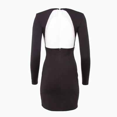 Платье женское с бахромой MINAKU: PartyDress цвет черный, размер 42