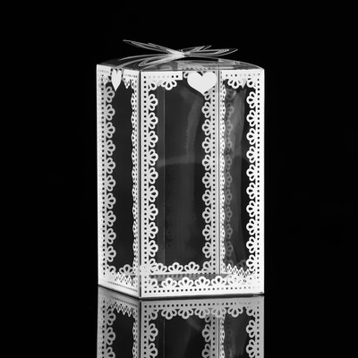 Складная прозрачная коробка из PVC, для упаковки подарков, 12×7×7 см