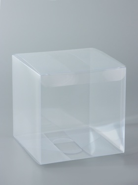 Складная прозрачная коробка из PVC, для упаковки подарков, матовая 11?11?11 см (комплект 5 шт)