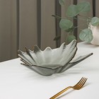 Тарелка стеклянная сервировочная «Рени», 28×8 см, цвет серый - фото 319192521