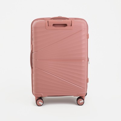 Чемодан средний 24", отдел на молнии, кодовый замок, цвет розовый