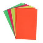 Бумага цветная самоклеящаяся А4, 8 листов, 4 цвета, флюоресцентная, 80 г/м2 - фото 6770505
