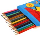 Карандаши цветные 18 цветов, "Супер-мен", Человек-Паук - фото 6770534