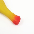 Игрушка пищащая для собак из латекса "Окорок", 15 см, жёлтая/красная - фото 9483538