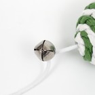 Дразнилка-удочка с шариком на деревянной ручке, зелёная/белая - фото 6770572