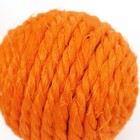Гантель-погремушка сизалевая, 11,5 см, оранжевая - Фото 3