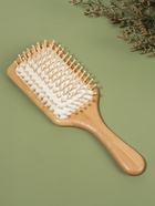 Расчёска массажная BAMBOO, широкая, бамбуковая, 8×25(±1) см - Фото 2
