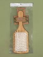 Расчёска массажная BAMBOO, широкая, бамбуковая, 8×25(±1) см - Фото 4