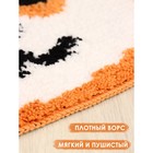 Коврик Доляна «Корги», 50×40 см, цвет оранжевый - фото 6770618