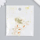 Декор для творчества металл, эмаль «Зайчонок с морковкой», 2.5?1.3 см (комплект 6 шт) - фото 24579556