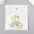 Декор для творчества металл, эмаль "Медуза" 1,6х1,5 см - фото 21942245