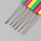 Инструмент для квиллинга с пластиковой ручкой МИКС разрез 0,8 см длина 11 см (комплект 6 шт) - фото 23581848